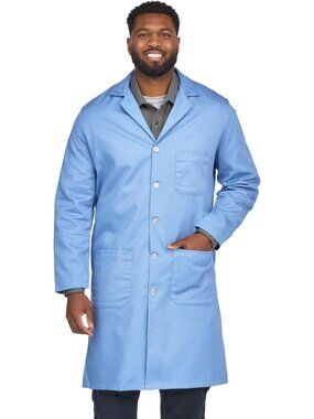 Flame Resistant Cotton Lab Coat with Lapel Collar - 7oz Lightweight Workwear